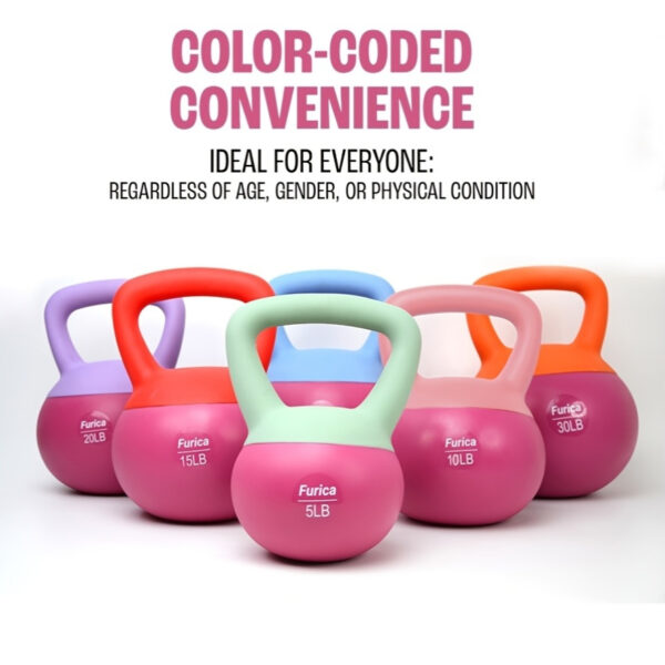 [Rose Red Kettlebell] 1pc Rose Red Soft Kettlebell - Weighing 5-30 Pounds - PE Polyethylene Dumbbell - Enhancing Strength - Suitable For Home Fitness And Gym - Protecting Body Safety - Valentine's Day Gift - Image 2