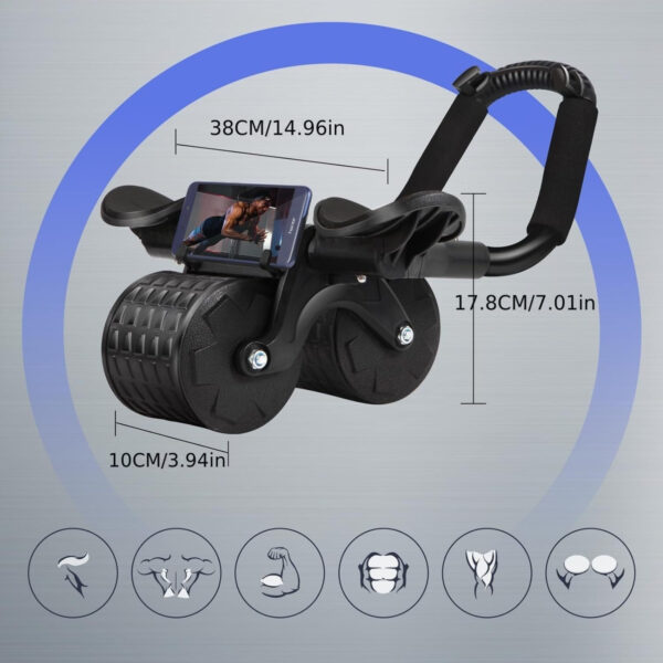 [Automatic Abdominal Roller Equipment] Universal Abdominal Roller with Automatic Rebound, 2-in-1 Core Training Equipment with Elbow Support, Home Fitness Gear, Uncharged, No Battery Required, Durable Silicone, Spandex, PVC Material - Image 10