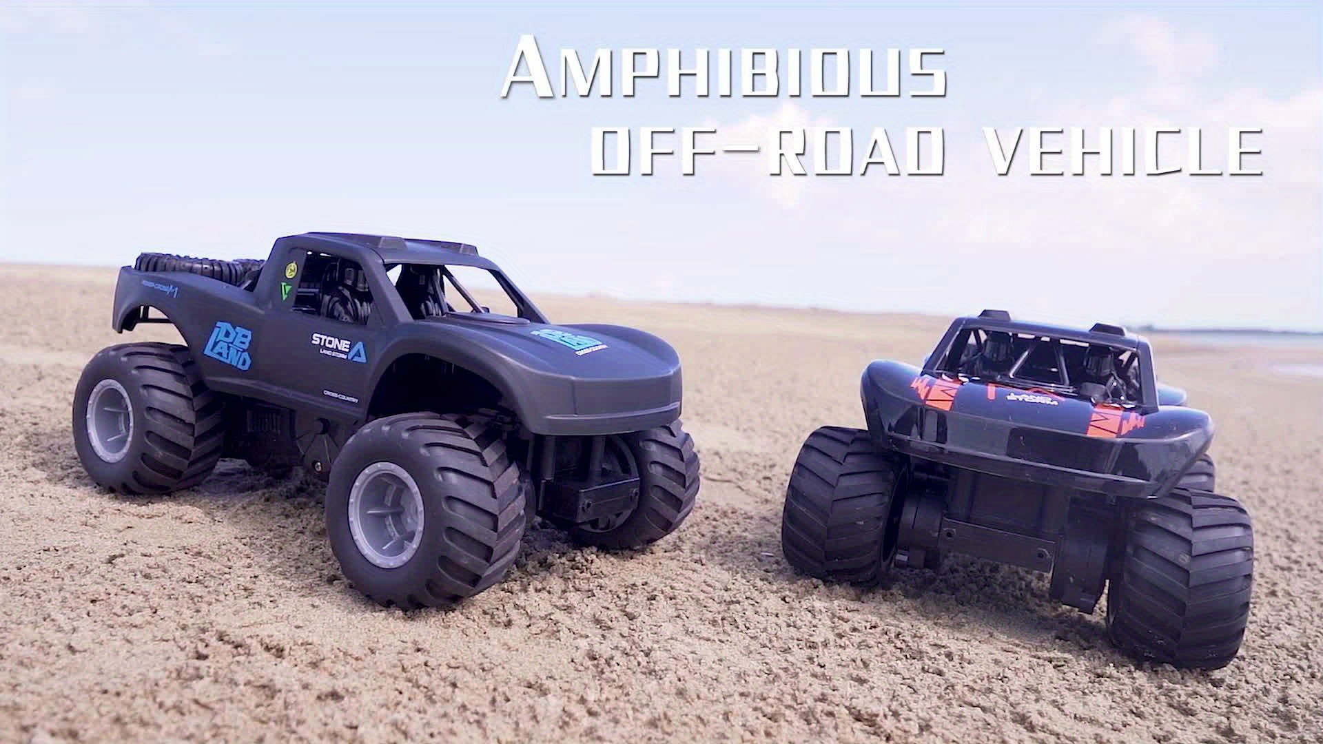 Amphibious RC Monster Truck - 1:16 Scale, 4WD Off-Road Capability,, Includes 2 Rechargeable Batteries, Durable Plastic Body, Ideal Gift for Boys Ages 4-7, Outdoor Play Vehicle|Sporty Design|Rechargeable Toy, NIHO TECH - Image 13
