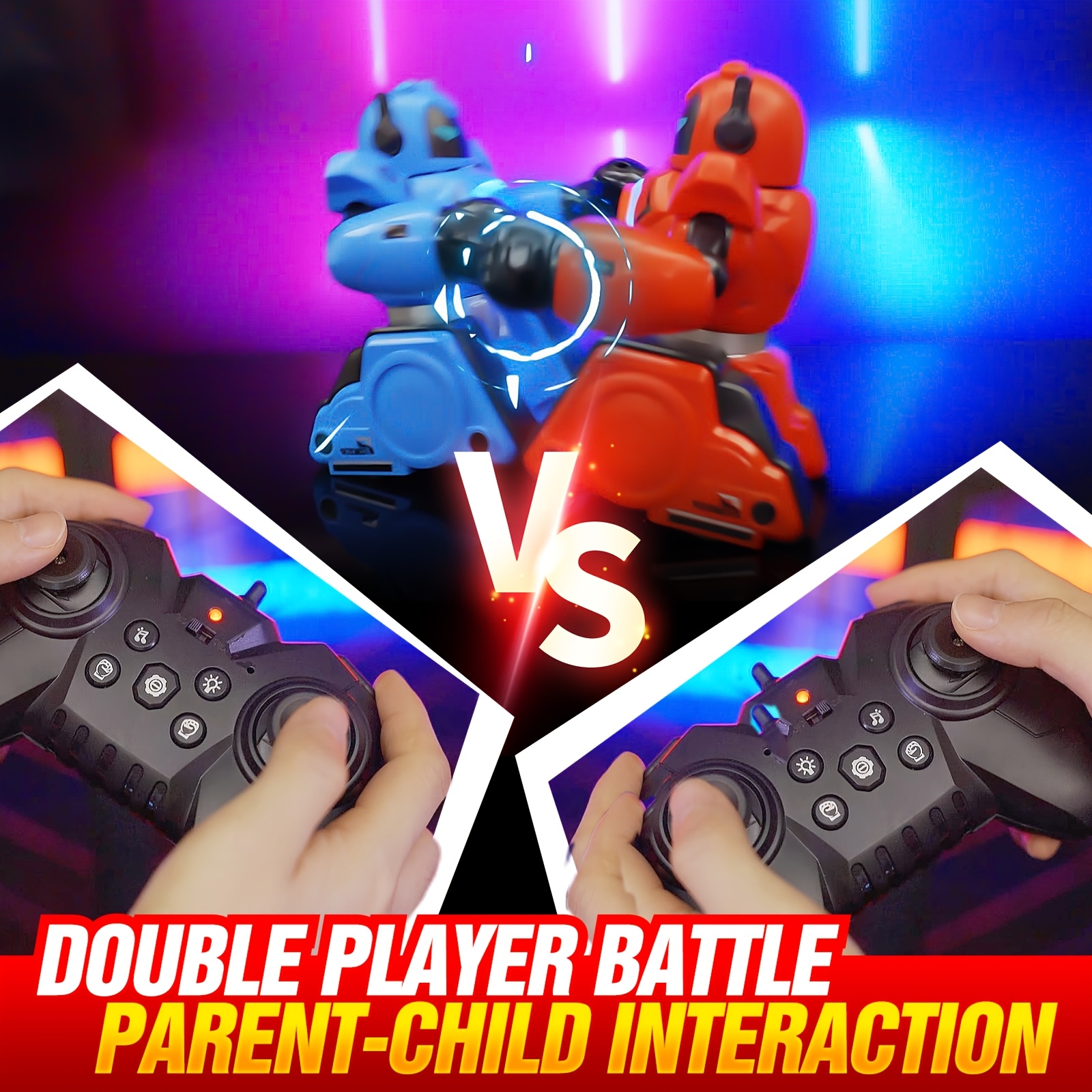 Remote Control Fighting Robot 2pcs Set, with Adjustable Sound And Light Remote Shooting Battle Robot, Fun Electronic Battle Robot Toy, Christmas Birthday Gift for Boys Over - Image 6