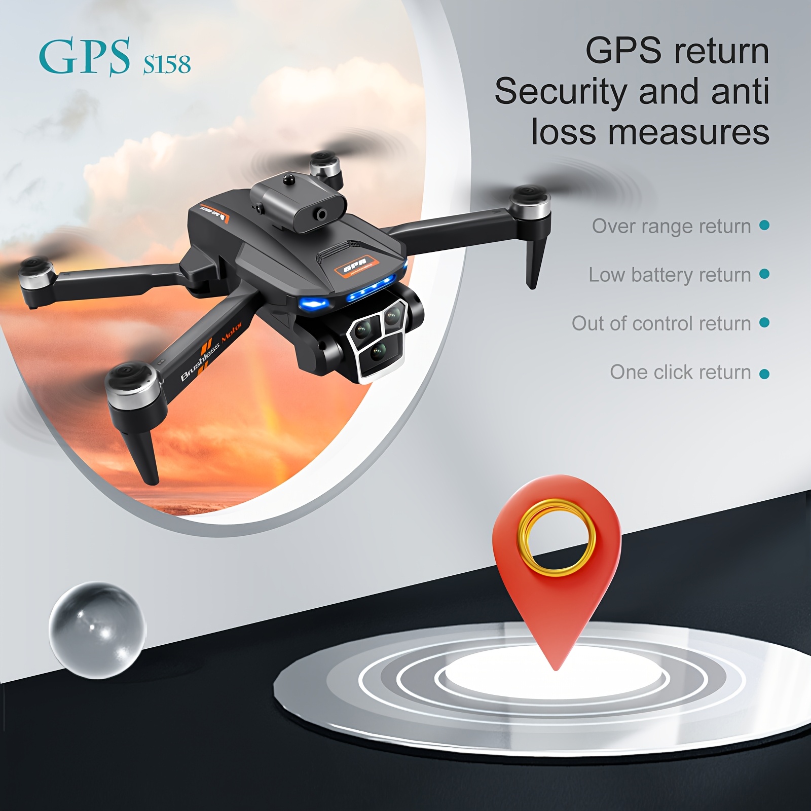 GPS Drone With 4K Camera For Adults Beginner, 42Min Flight Time 2 Batteries, Optical Flow, 5G Transmission Foldable FPV RC Quadcopter Brushless Motors, No Obstacle Avoidance, GPS Auto Return Home, Intelligent Follow Me Christmas Halloween Gifts - Image 3