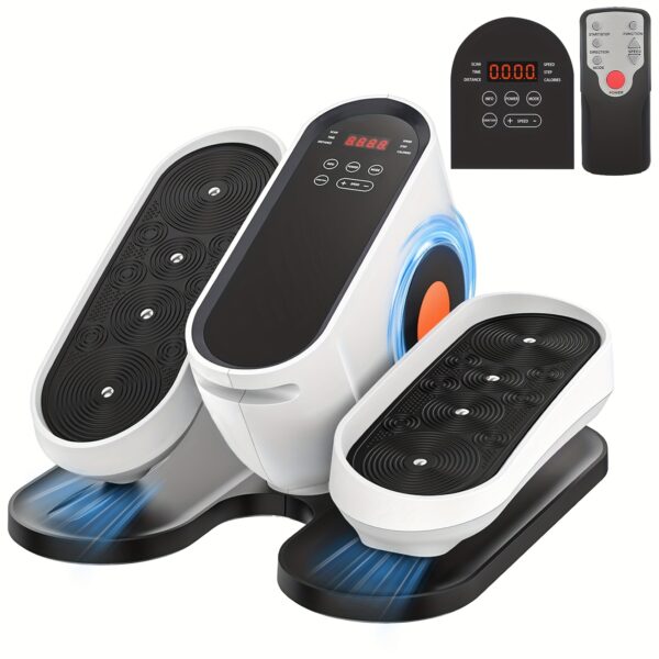 Under-desk Elliptical Trainer - Fully Assembled, Quiet, Portable, Seated Pedal Exerciser With Remote Control. 5 Automatic Modes + 15 Manual Speed Settings For Easy Home Exercise And Office Relaxation, Without Battery