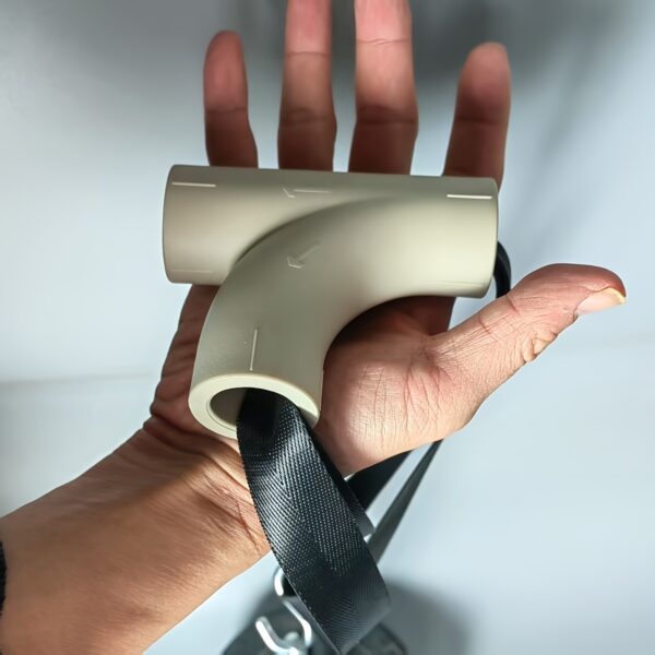 [Gray Wrist Strengthener] 1pc Gray PP Wrist Strengthener Equipment | Ergonomic Grip & Efficient Design - R-Shaped Forearm & Thumb Trainer for Enhanced Grip Strength, Fit for All Fitness Levels - Image 2