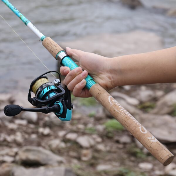 [Fishing Rod And Reel Combo] Sougayilang Fishing Rod and Reel Combo, 2-Section ML Adjustable Carbon Fiber Pole, 11+1BB Spinning Wheel, Ambidextrous, Fast Action, with Fishing Line, Lures, and Accessories for Saltwater and Freshwater - Image 11
