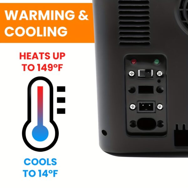 [Mini Fridge] 3gal Mini Fridge | Cools Drinks to -7°C Or Heats Food Up to 65°C, Fits 12x330ml Cans, Compatible with 12/24V DC, Energy-efficient, Low Noise, And Shockproof Design - Image 6