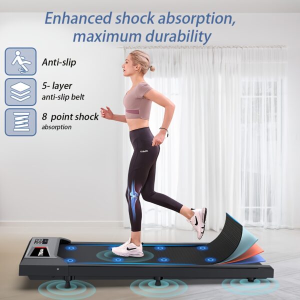 Walking Pad with Incline, Under Desk Treadmill for Home Office, Voice Control Smart Treadmills Compatible with ZWIFT KINOMAP APP, Treadmills for Home/Office 265lbs Weight Capacity - Image 5