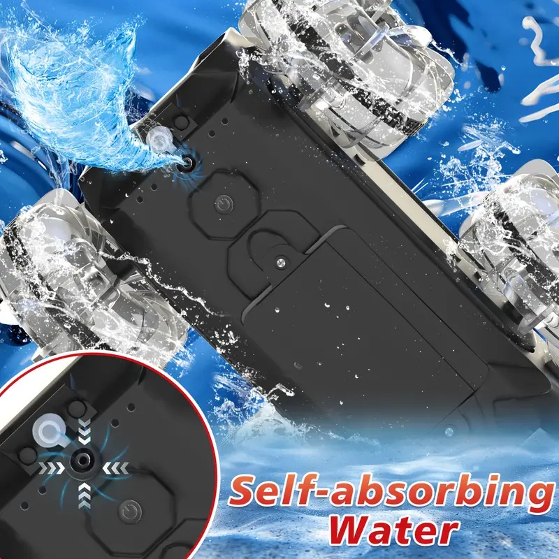 A Super Cool Remote Control Battle Car Amphibious Shooting Tank Waterproof Water Electric Toy Suitable for Children to Fight And Play Rotating Off-road Climbing Car - Image 4