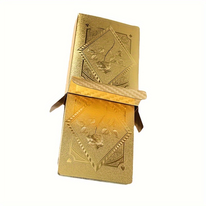 Golden Foil Waterproof Plastic Playing Cards Set - Party Game Gift (Golden/Silvery/Pink) - Image 7