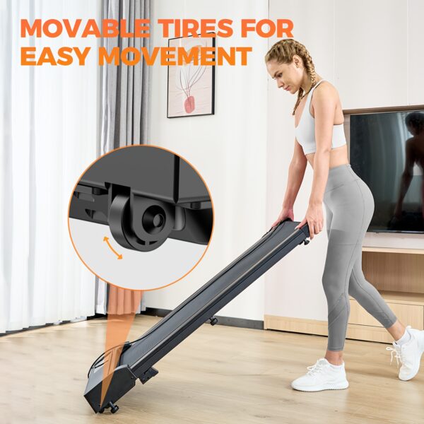 [2-in-1 Walking Pad] 2.5HP 2-in-1 Portable Under Desk Walking Pad Treadmill | Lightweight Home Office Fitness Treadmill with Remote Control & LED Display, 265Lbs Capacity, Quiet, Stepping, Walking Training, Mother's Day Gifts - Image 10
