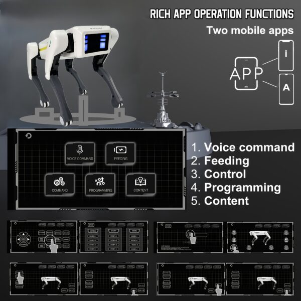 AI Intelligent Robot Dog, Wireless Remote Control Dog, AI Voice Control Can Connect To Mobile Phones, Dance, AI Voice Control, APP Control, Programmable Support For Voice Commands, The Combination Of Technology And Intelligence, Suitable For Cultivating Scientific Interests, Is The Best Gift - Image 6