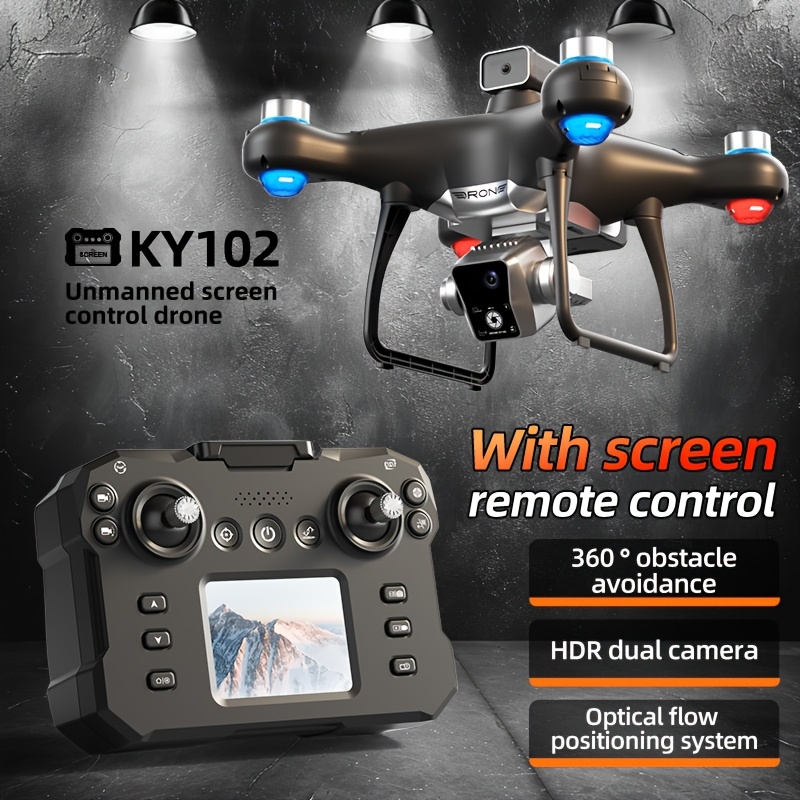 KY102 MAX Drone: FPV Screen Remote, 55min Flight, 360° Avoidance - Trail-Ready Drone Bundle For Camping/Hiking - Best Men'S Gift With 32GB Card, Ultimate Adventure Gift For Camping/Travel