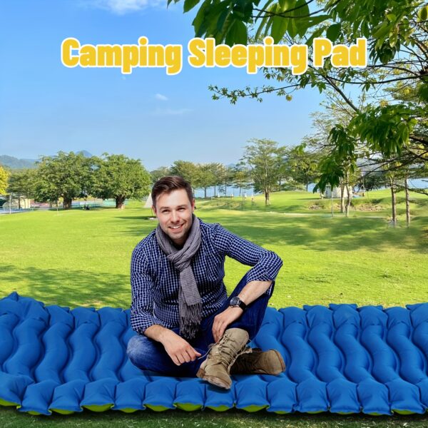 [Portable Sleeping Pad] Thick Self-Inflating Camping Sleeping Pad | Portable Air Mattress Bed Roll for Hiking and Traveling on Cold Ground - Image 10