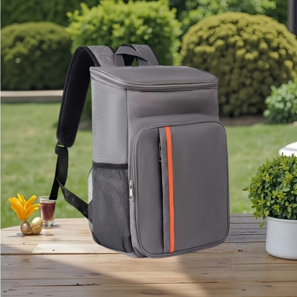 Insulated Picnic Backpack - Leak-Proof, Thickened Cooler Bag for 30 Cans, Portable Lunch Box with Neoprene Lining, Ideal for Travel, Beach, Outdoor Camping, and Picnics, Non-Food Contact, Durable Polyester, Travel Cooler Bag, Suitable for All Seasons - Image 5
