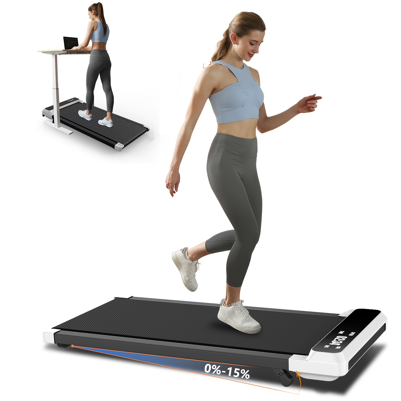 Walking Pad 4in 1 for Walking And Jogging, Under Desk Treadmill for Home Office, Portable Walking Pad Treadmill Under Desk, Desk Treadmill In LED Display, Best for Christmas, Perfect for Thanksgiving