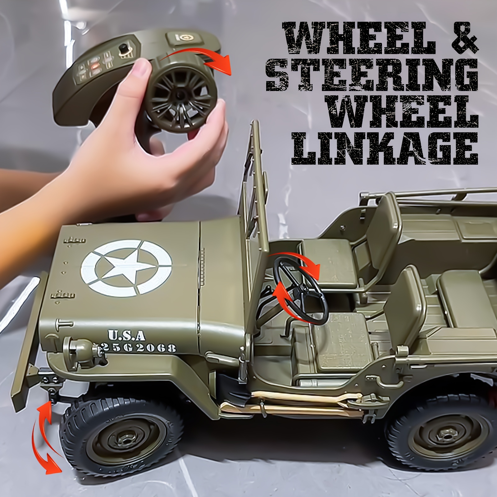 1:10 Scale Adult Electric RC Climbing Car - Off-Road Remote Control Vehicle with 2 Batteries & Ultra-Long Runtime, Durable Plastic Construction, USB Rechargeable, Headlights, Rugged Tires for All-Terrain Adventure, Sporty Appearance, Highdetail Design, Outdoor Adventure, Highdetail Model, Rechargeable Battery, Racing Fans - Image 2