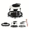 Baby Walker Foldable with 9 Adjustable Heights, Baby Walkers And Activity Center for Girls Boys, Baby Walker And Bouncer Combo with Wheels Portable Anti-Rollover
