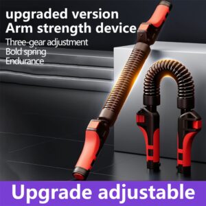 1pc Adjustable Power Twister Bar - Heavy Duty Arm Strength Trainer with Anti-Slip Thick Grip, Ergonomic Design for Forearm & Wrist Workouts, Home Gym Fitness Equipment (Black), Strength Training Gear | Adjustable Resistance | Ergonomic Handles, Grip Strength Trainer