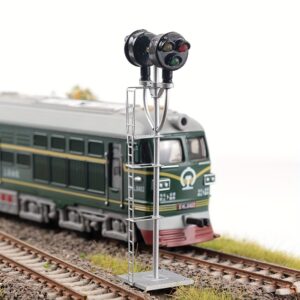 HO 1:87 Scale Model Railroad Tri-lights Block Searchlight Signal Fine Made Metal 1/2 Opposite Targets