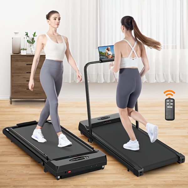 [Portable Foldable Treadmill] 300 LBS Capacity 3.0 HP Portable Foldable Treadmill - Walking Treadmill With Handle Bar, LED Display, Compact Design - Perfect for Home Office, Christmas Gifts - Image 6