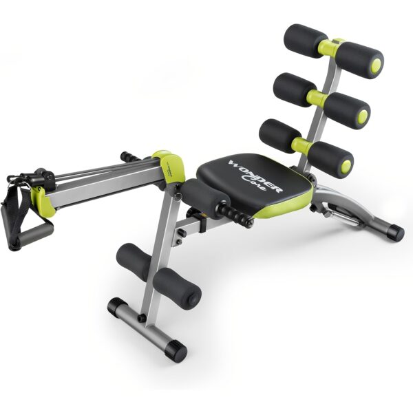 WONDER CORE 2 Total Gym Machine - Adjustable Ab Machine for Stomach Workout, Sit-Up Bench & Ab Lounger Exercise Chair, Home Gym Equipment with Green & Yellow Design, Compact Space-Saving Fitness Chair for Core Training, Multifunctional Fitness, Sleek Workout Equipment, Padded Comfort - Image 5