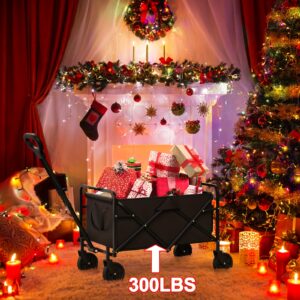 Multifunctional Foldable Trolley, Folding Cart With Large 360° All Terrain Wheels, Large Capacity Portable Sports Shopping Camping Trolley In 1 Pc