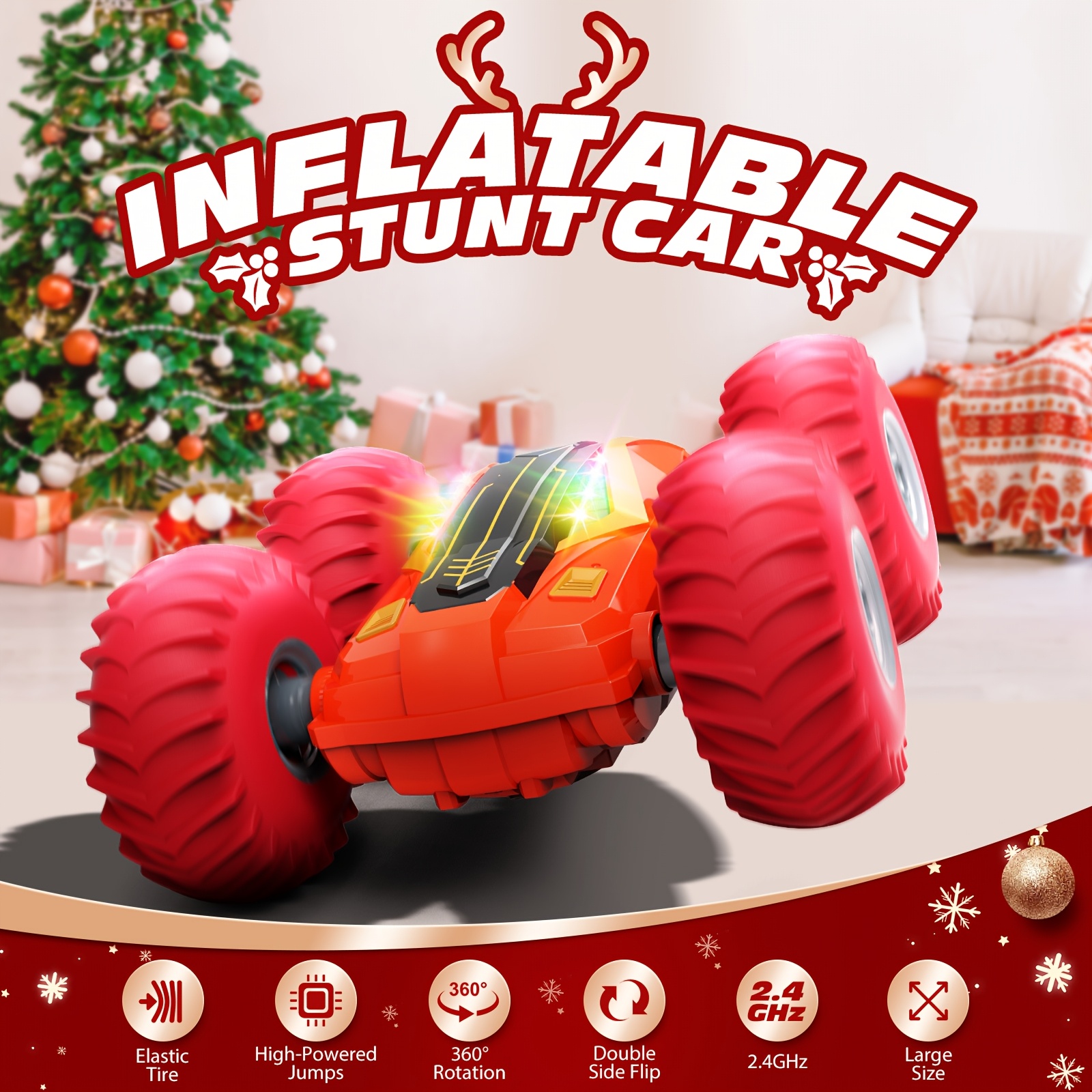 1:14 Bigger Size Remote Control Car With Inflatable Tires, All-terrain Off-road Vehicle RC Car, 2.4GHz Double Sided Flips 360° Rotates RC Stunt Cars For Children And Adults, 40+ Mins Playtime - Image 4