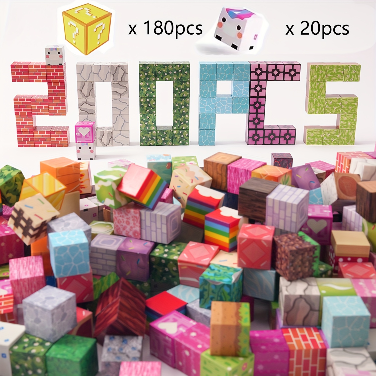 Magnetic Blocks-50/100/200/300 pcs Magnetic Blocks Build Magnet, Magnetic Toys for Boys & Girls, Cubes Construction Toys, Perfect Gift for Halloween, Thanksgiving, Christmas, Birthday Gifts - Image 7