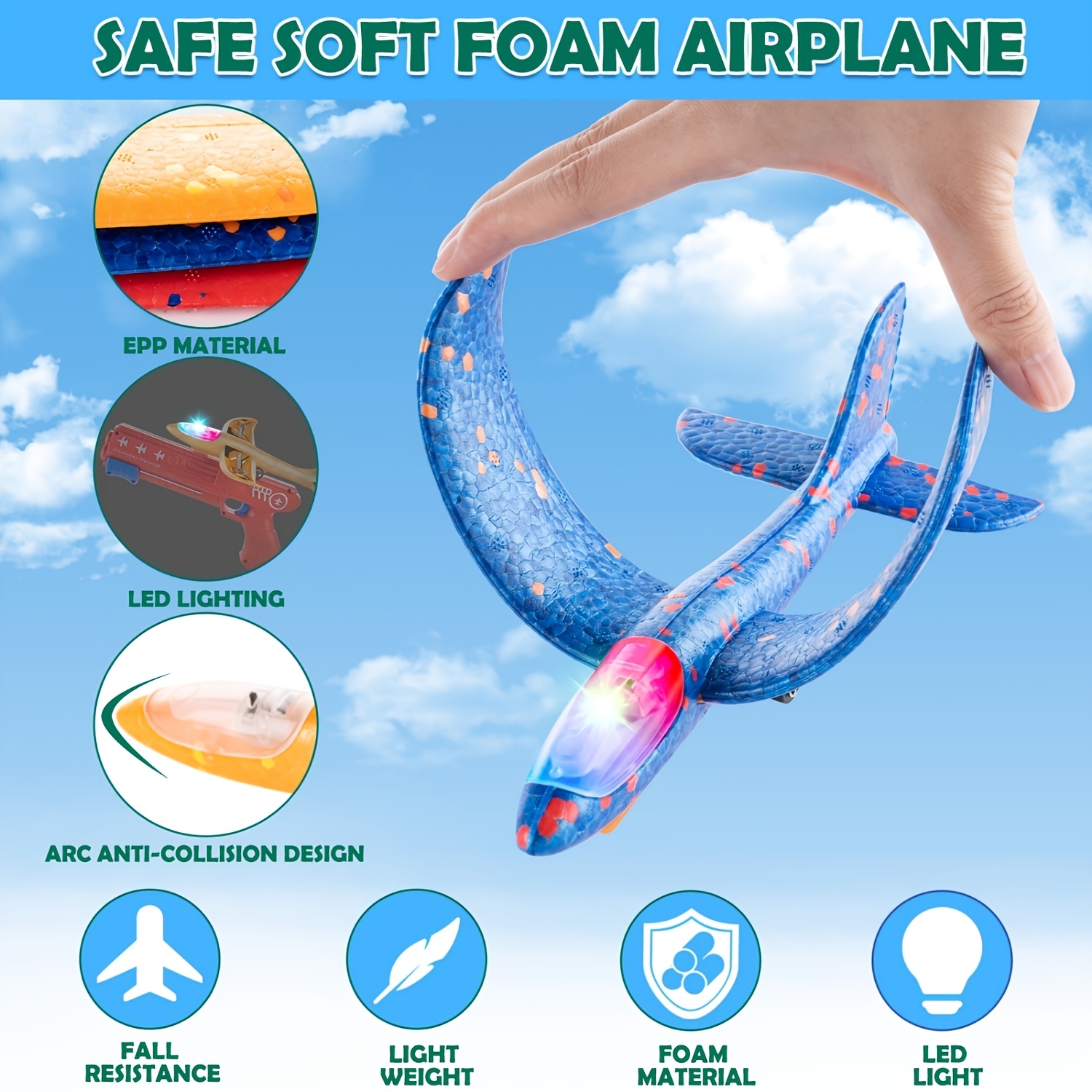 3/6pcs Airplane Launcher Toy With 3 Stickers - Interactive Flying Game, 2 Flight Modes, Durable PP Material, Easy Assembly - Ideal For Outdoor Play, Halloween, Christmas, Birthday Gifts For Ages 3-12 - Image 7
