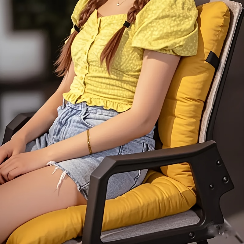 Durable Polyester Outdoor Chair Cushion, Suitable for Office Camping Patio Dining Chairs with Soft Breathable Seat Pad, Full Back Support Ergonomic Polyester Chair Cushion - Image 6