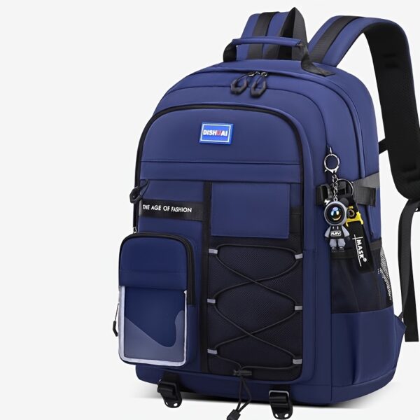 [Nylon Casual Backpack] Durable Nylon Casual Backpack - Large Capacity, Spine Protection, Zipper Closure - Hand Wash, for High School Middle School - Image 7