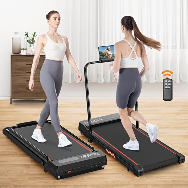 [Portable Foldable Treadmill] 300 LBS Capacity 3.0 HP Portable Foldable Treadmill - Walking Treadmill With Handle Bar, LED Display, Compact Design - Perfect for Home Office, Christmas Gifts - Image 8