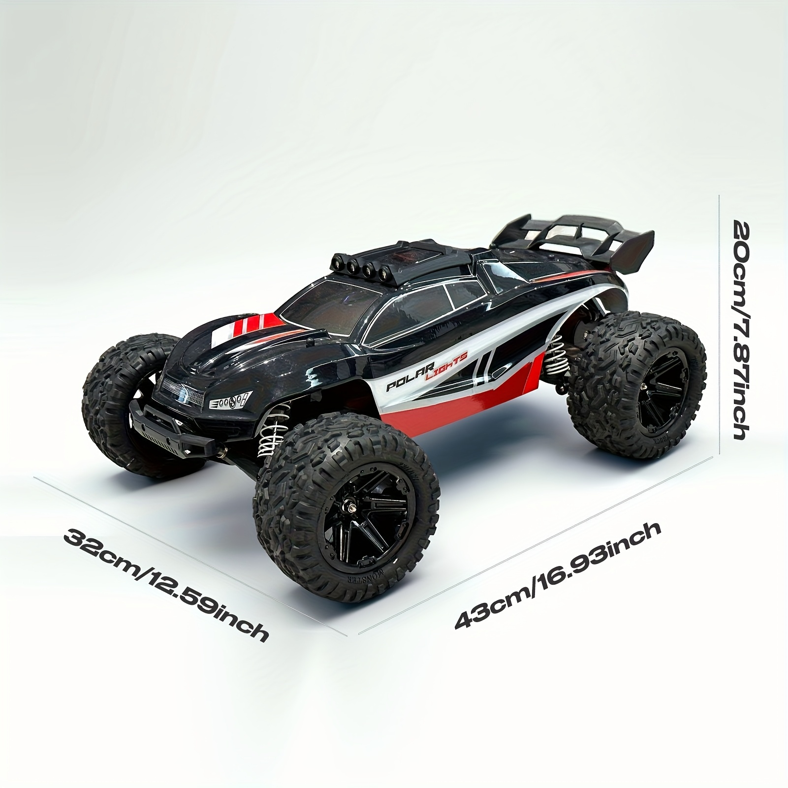 1:8 45KM/H Large RC Car, High Speed Remote Control Vehicle, Off-road RC Car Sport Utility Vehicle, Independent Shock Absorption, Fall And Crash Resistance, Vehicle Toys Gift, 2 Battery - Image 6