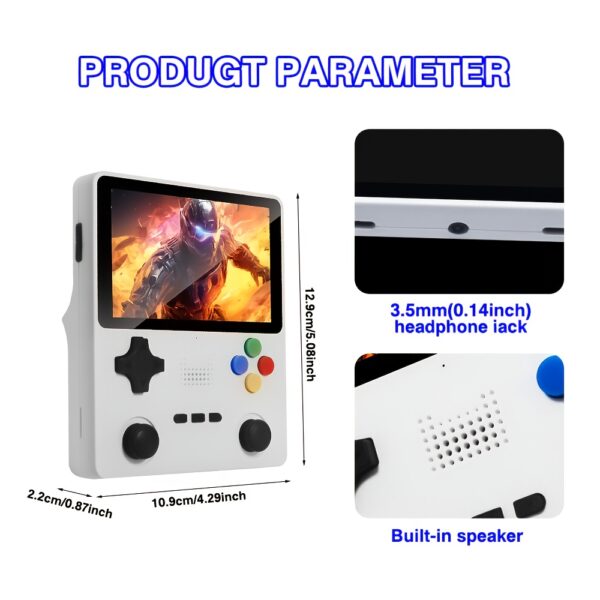 R39S Handheld Retro Game Console - 4.0 Inch IPS Screen, 7-Hour Work Time, Powerful & Flexible System with USB/Rechargeable Lithium Battery, Multiple Game Options for PC, PSP Style Gaming Console, Gaming Accessories, Playful Design, Durable Construction - Image 2