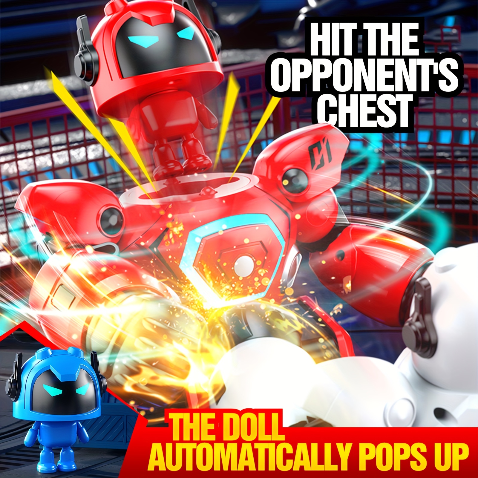 Remote Control Fighting Robot 2pcs Set, with Adjustable Sound And Light Remote Shooting Battle Robot, Fun Electronic Battle Robot Toy, Christmas Birthday Gift for Boys Over - Image 4