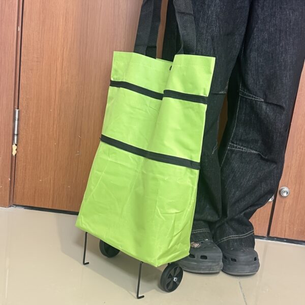 Portable Net Red Buying Bag Small Trolley Trailer Shopping Cart with Wheels Foldable Lightweight Express Home Take Bag - Image 8