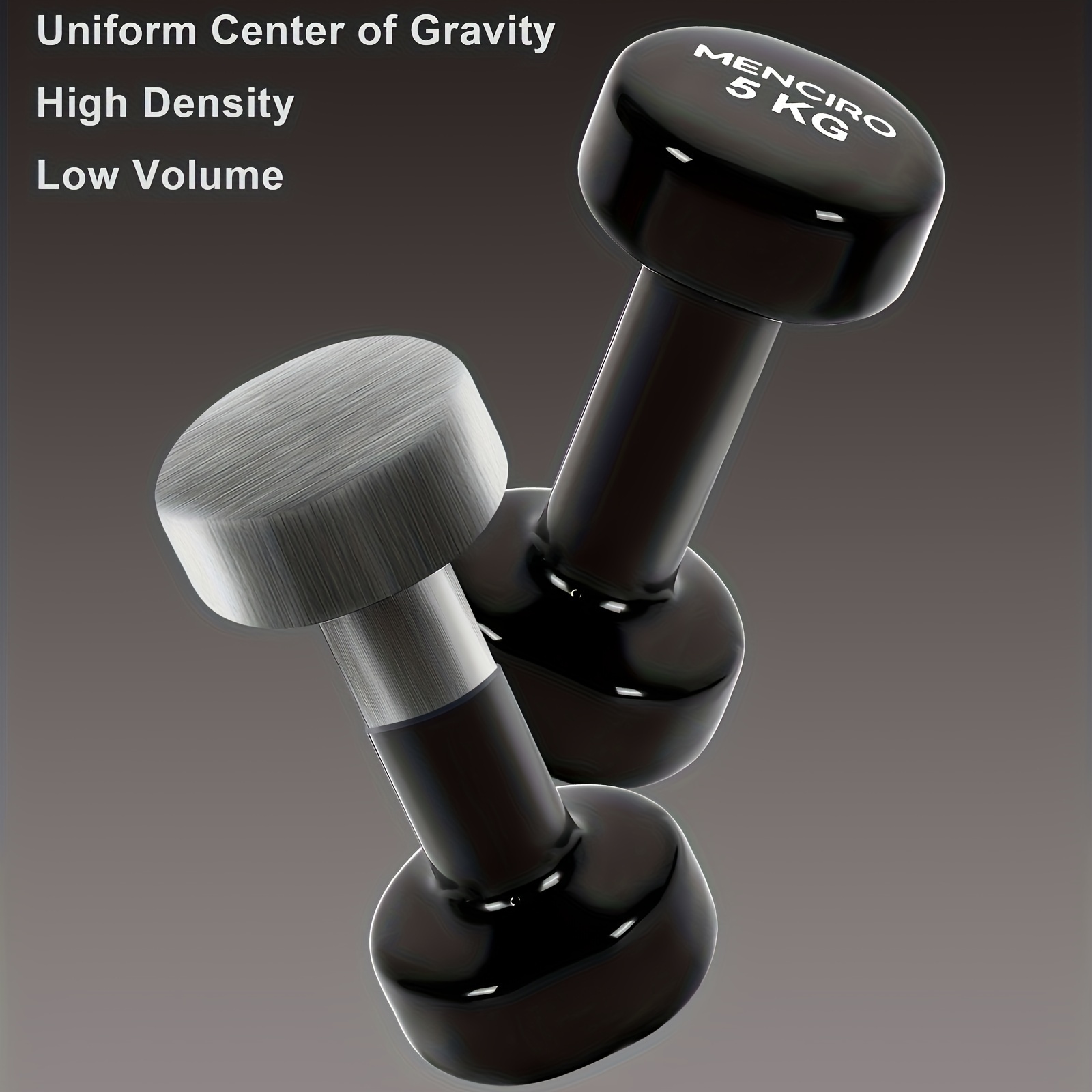 MENCIRO Fixed Dumbbells Set - Iron Home Gym Equipment for Full Body Strength Training, Muscle Building - 1kg, 2kg, 3kg, 4kg, 5kg Options Available - Image 7