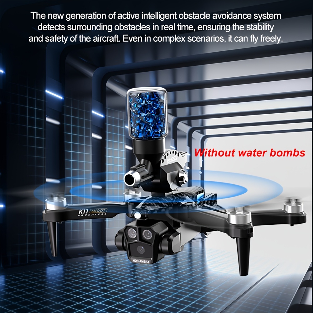 SEREE K11MAX Water Bomb Drone with 8K Camera, Long Range GPS Quadcopter for Beginners, Optical Flow, 5G Transmission, Foldable Design, Brushless Motor, Obstacle Avoidance, Auto Home & Follow Me, Includes 2 Batteries & Carrying Case, Perfect Gift for Men, Recreational Drone | Sleek Drone | Precision Navigation - Image 2