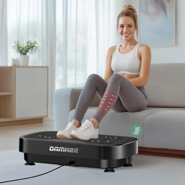 Vibration Plate Exercise Machine for Weight Loss & Lymphatic Drainage, Health - Full Body Workout Platform with 99 Speeds Levels, Quiet Shaking Technology, Portable Design for Home Gym, Muscle Toning & Burner (330lbs Capacity, Gifts for The Old) - Image 5