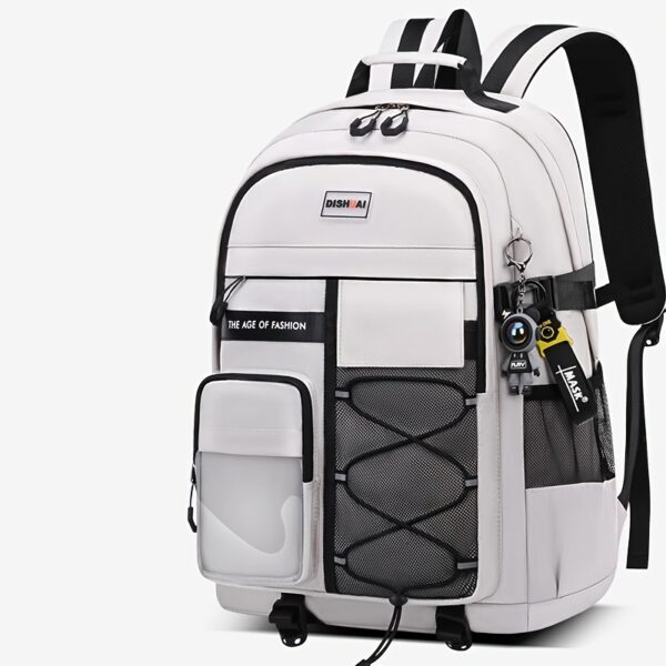 [Nylon Casual Backpack] Durable Nylon Casual Backpack - Large Capacity, Spine Protection, Zipper Closure - Hand Wash, for High School Middle School - Image 3