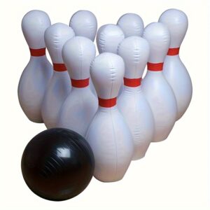7pcs Giant Inflatable Bowling Set | Indoor & Outdoor Games for Adults—Lawn Activities, Uninflated PVC Material | Valentine's & Father's Day Gifts