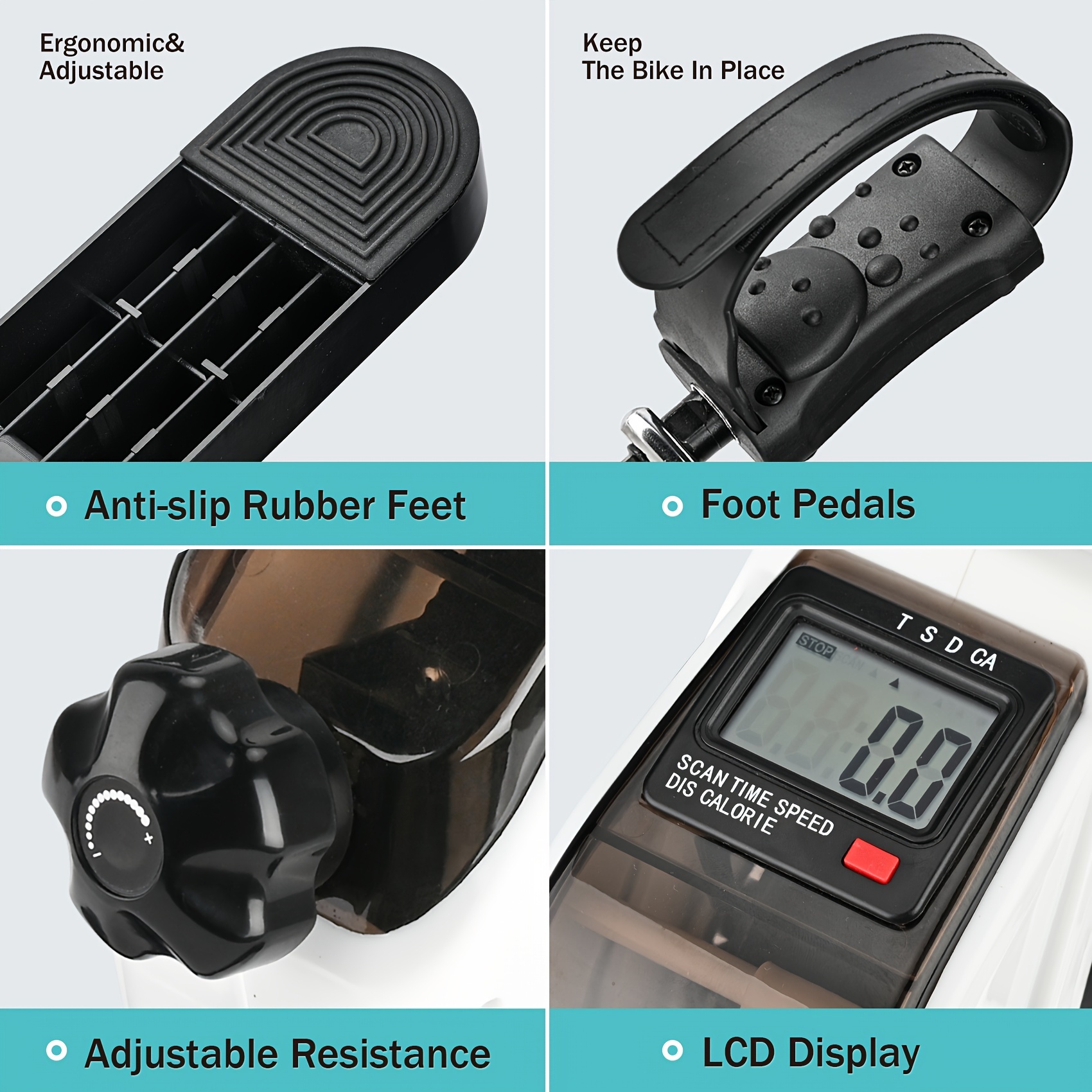 Pedal Exercise Machine Mini Elliptical Machine Multi Functional Rehabilitation Exercise Bike Rehabilitation Trainer Elderly Limb Resistance Training Exercise Bike, Valentine's Day Gift Optional. - Image 4