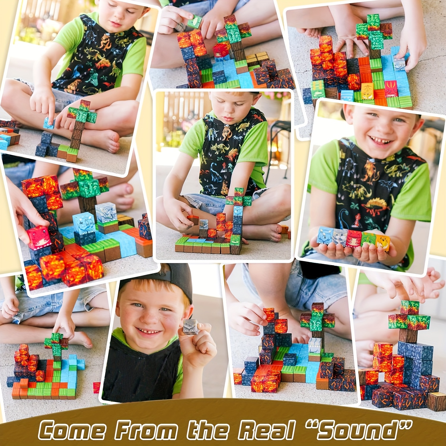 Magnetic Blocks-100pcs Magnetic Blocks-Build Magnet, Magnetic Toys for Boys & Girls, Cubes Construction Toys, Perfect Gift for Halloween, Thanksgiving, And Christmas, Easter, Birthday Gifts - Image 3