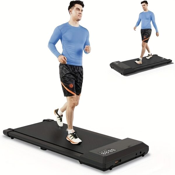 SUPERUN 15, 35x39, 37 Inch Quiet Portable Under-Desk Treadmill - Smart Walking Pad with Adjustable Resistance, 100-120V Plug & Go Design for Home Office Gym, Space-Saving Compact Fitness Equipment, Treadmill for Walking, Home Gym Equipment, Sleek Exercise Machine, Sturdy Construction, Without Battery