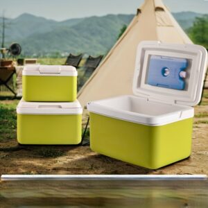 Insulated box, keeps cold for 12-24 hours, retains heat for 4-8 hours, outdoor camping ice crystal block cooler commercial vehicle-mounted mobile refrigerator bucket insulated container, do not come into contact with food
