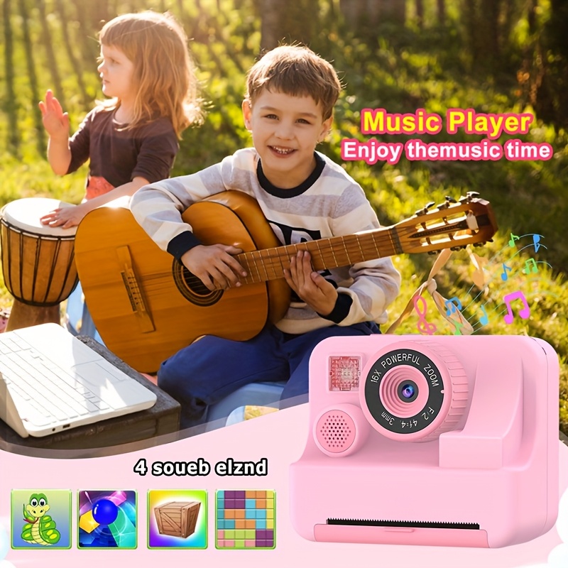 Kids Camera Instant Print Camera For Kids, Portable Camera That Print Photo, Instant Digital Camera For Kids Printing Camera Toy 3 4 5 6 7 8 9 10 Year Boy Girl Christmas Birthday Gift - Image 6