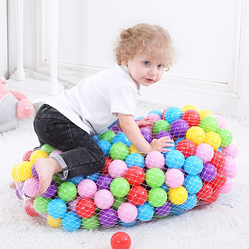 100pcs Colorful Youngsters Play Balls - 2.2 Inch Soft PE Plastic, Crush-Proof & BPA-Free, Vibrant Mixed Colors for Outdoor Fun, Safe for Youngsters & Youngsters - Image 5