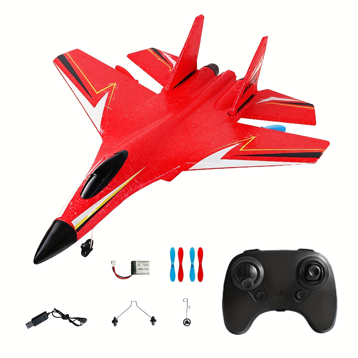 Su-Style Foam Remote Control Airplane: Fixed-wing Glider, SU-27 Cool Fighter Toy Model, HW-33 Is An Excellent Choice For Parent-child Interaction. With Dual-channel Design. - Image 5