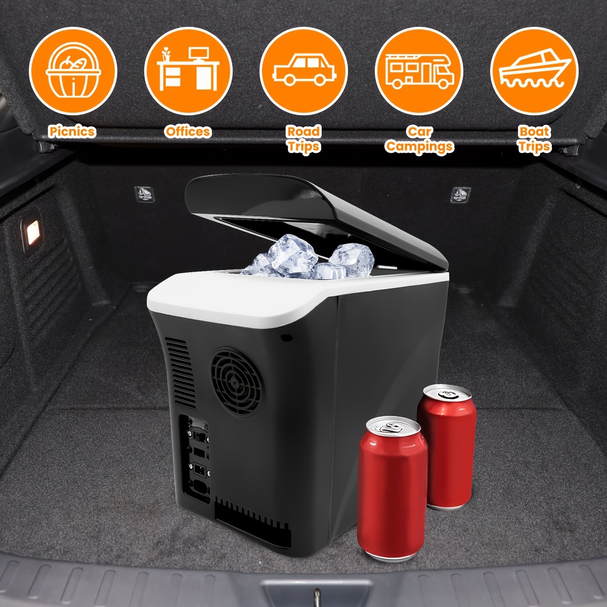 Designed For Camping And Commuting! Hot And Cold Dual-mode One-touch Switching, The Lowest Cooling 7 To Lock The Fresh, The Highest Heating 65 To Warm Food. Energy Saving And Low Noise, Anti-vibration And Anti-shaking Design - Image 7