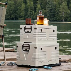 Versatile Foldable Storage Organizer - Perfect for Camping, Travel & Car Trunk Organization - Durable PP Material, Gray - Ideal Thanksgiving or Christmas Gift