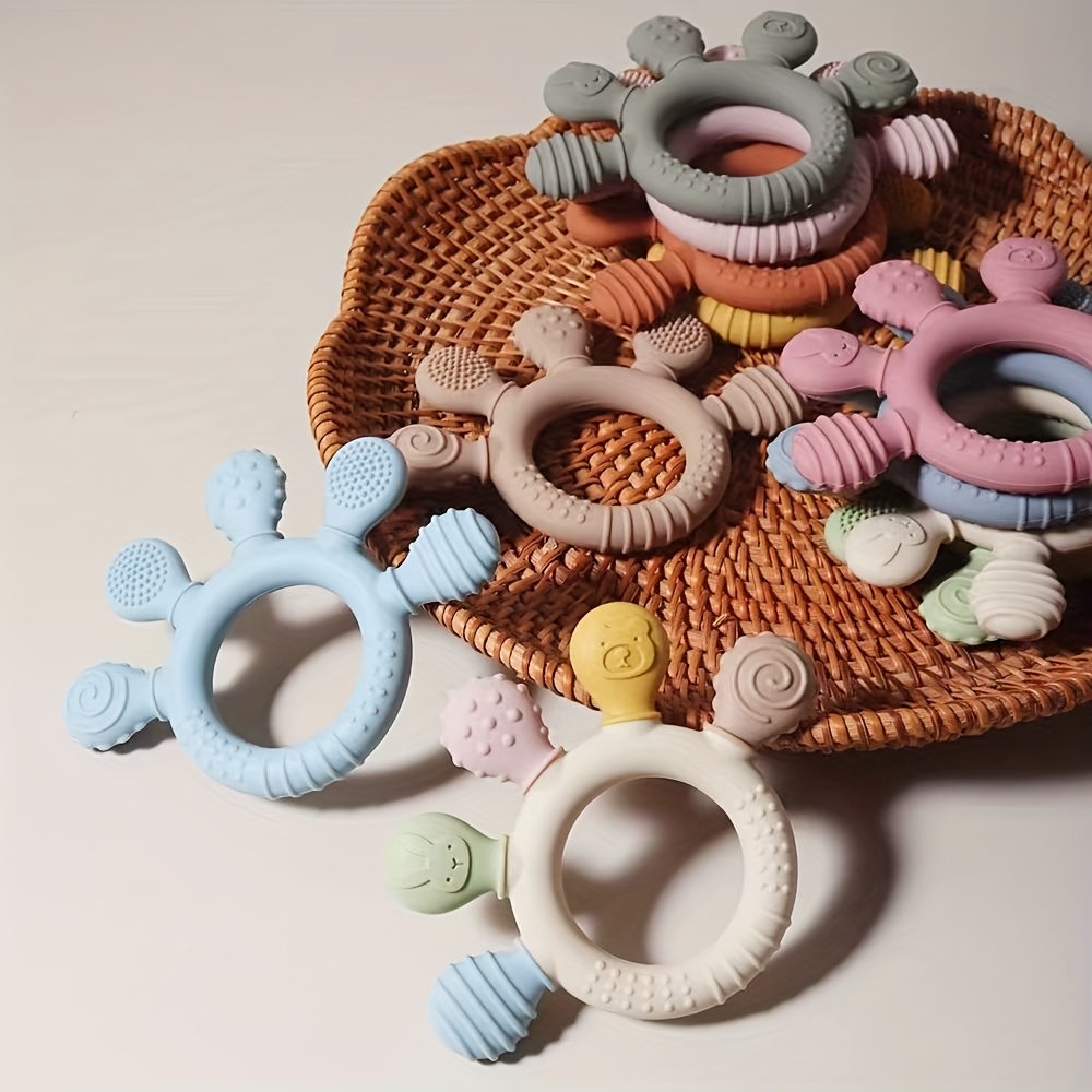 Baby Teething Toys, Baby Teethers, Food Grade Silicone Teethers, Baby Care Rings, Toys, Gifts For Kids, Newborn Accessories - Image 12